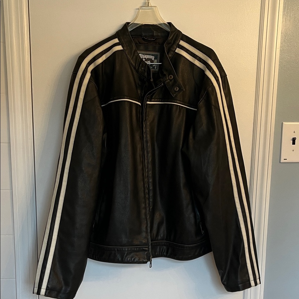 Whispering Smith faux Distressed leather Motorcycle Jacket